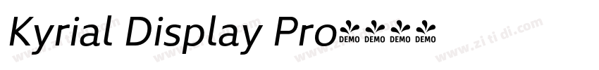 Kyrial Display Pro字体转换
